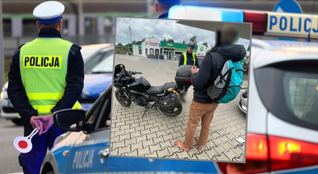 "Motocyklem boso przez Łódź". 34-latek zaskoczył policjantów luzackim stylem