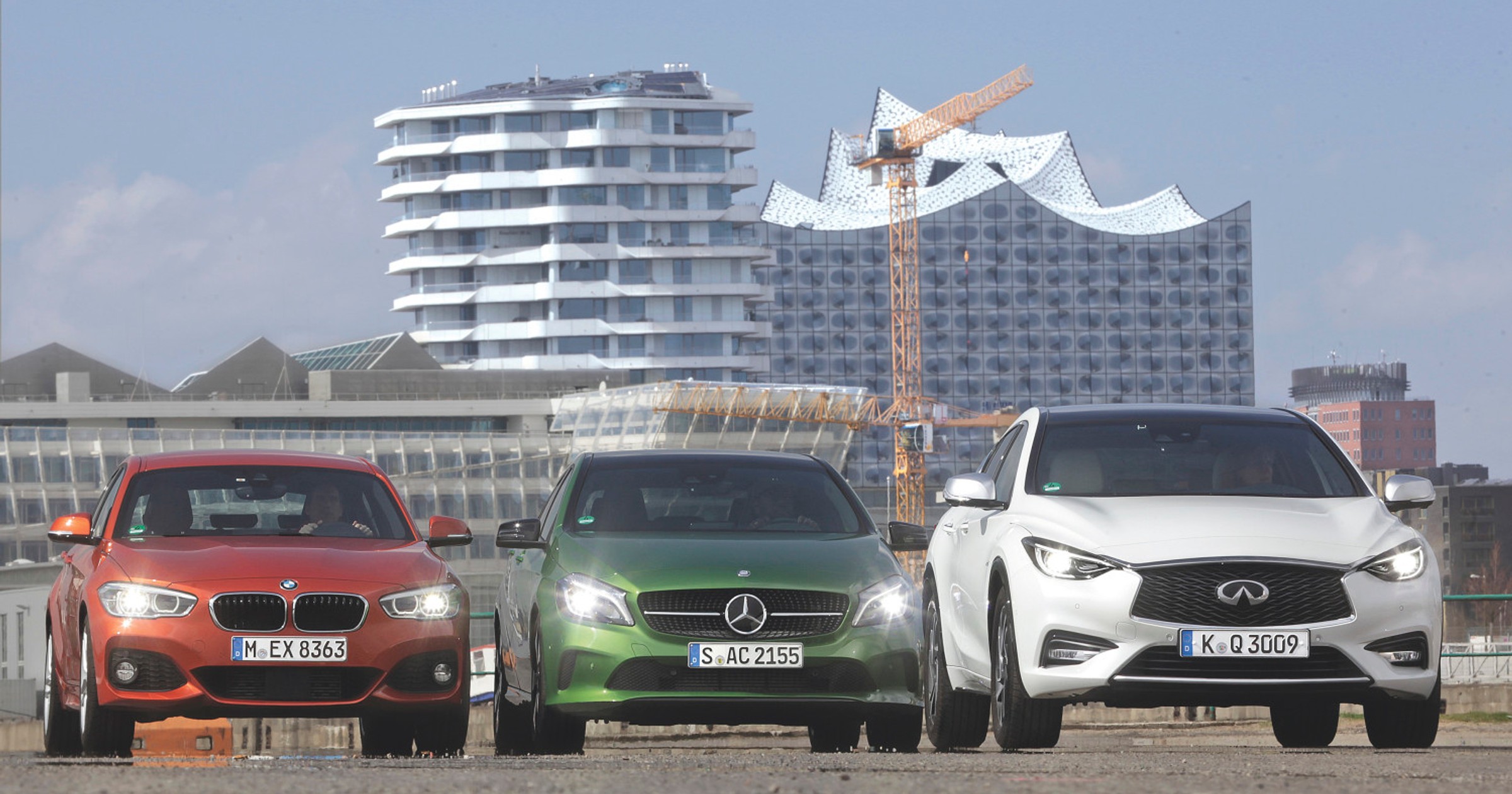 Trzy niezwykłe kompakty: BMW 120d, Infiniti Q30 2.2d i Mercedes A220d