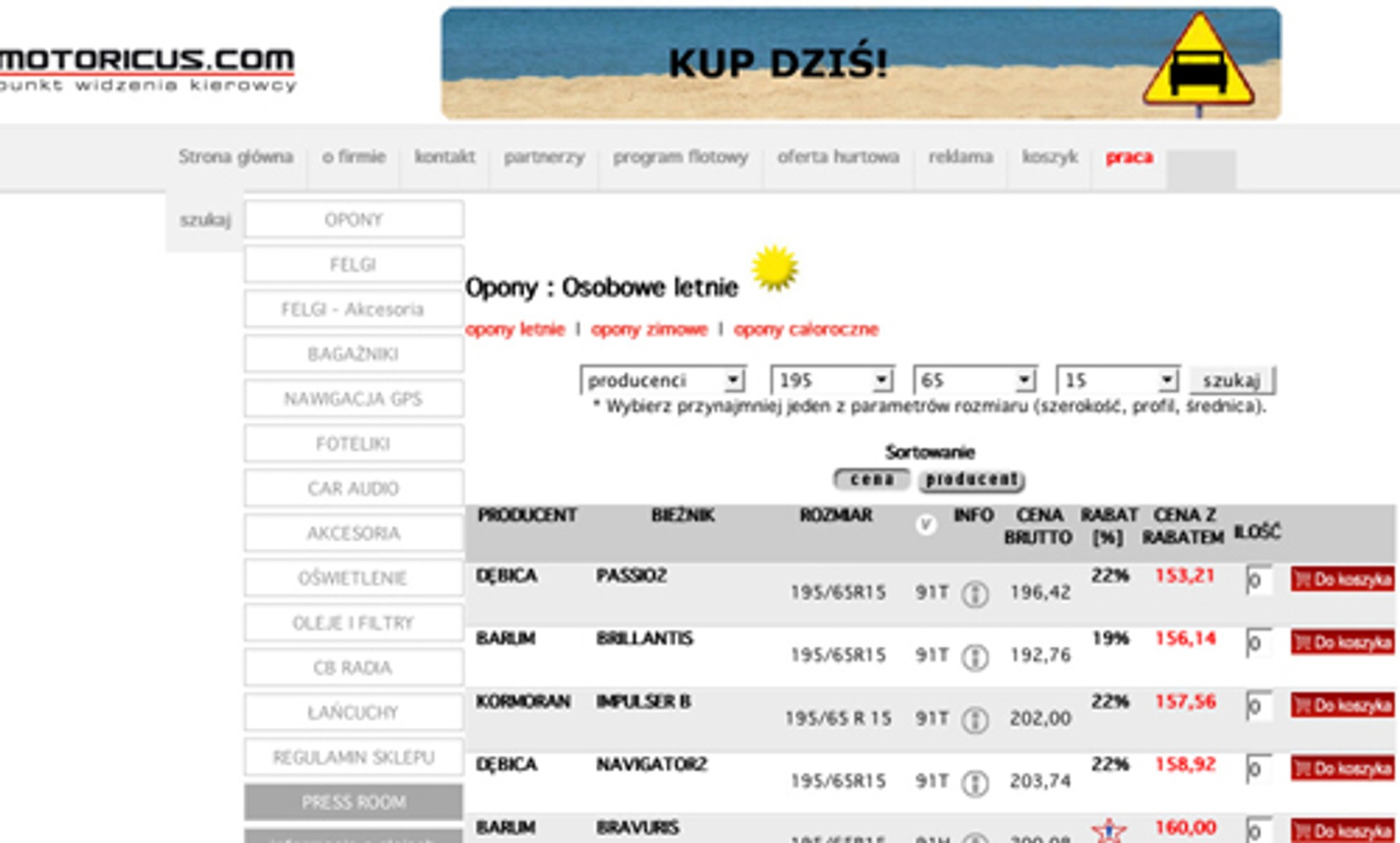 Gdzie kupić tanie opony?